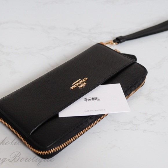 NWT Coach Leather Accordion Zip Wallet/Wristlet - Picture 5 of 8